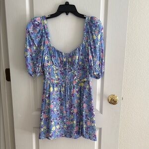 For Love and Lemons Charlene Puff Sleeve Mini Dress
